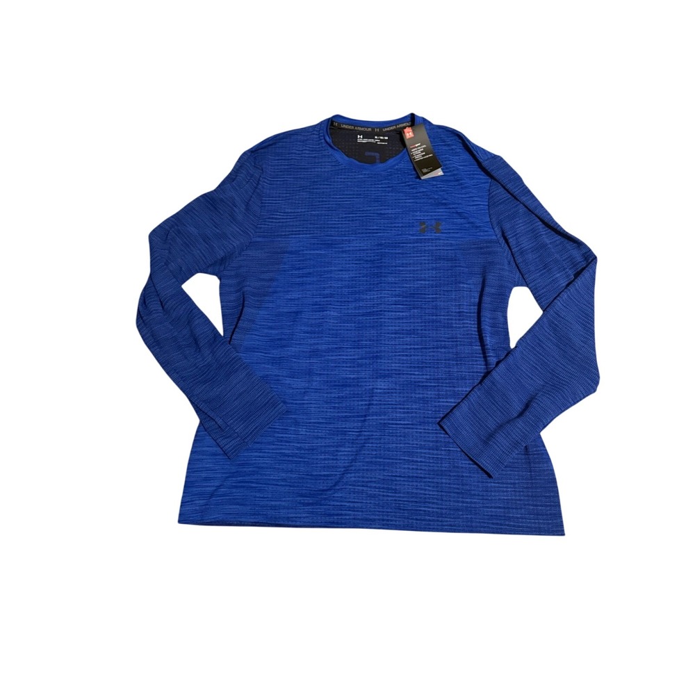 Under Armour HeatGear NWT Mens XL Blue Long Sleeve‎ Fitted Training Shirt